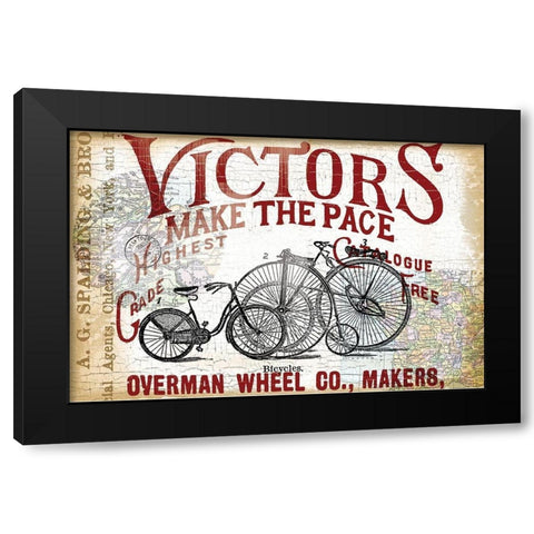 Bike Ride 2 Black Modern Wood Framed Art Print with Double Matting by Lula Bijoux and Company