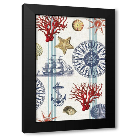 Nautical Main Black Modern Wood Framed Art Print with Double Matting by Allen, Candace