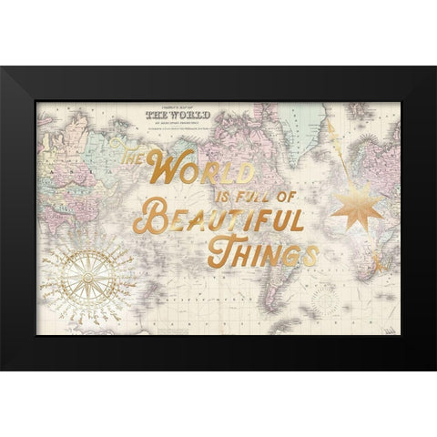 World Floral Excursion Black Modern Wood Framed Art Print by Allen, Candace