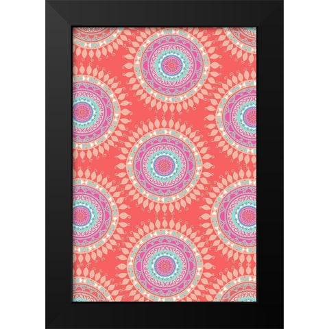 Bright Boho Bedding Black Modern Wood Framed Art Print by Allen, Candace