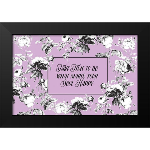 Happy Soul Black Modern Wood Framed Art Print by Allen, Candace