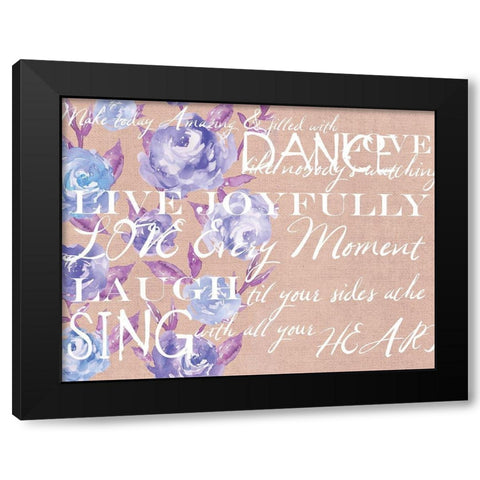 Inspired Words Black Modern Wood Framed Art Print by Allen, Candace