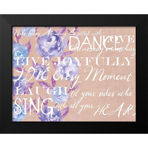 Inspired Words Black Modern Wood Framed Art Print by Allen, Candace