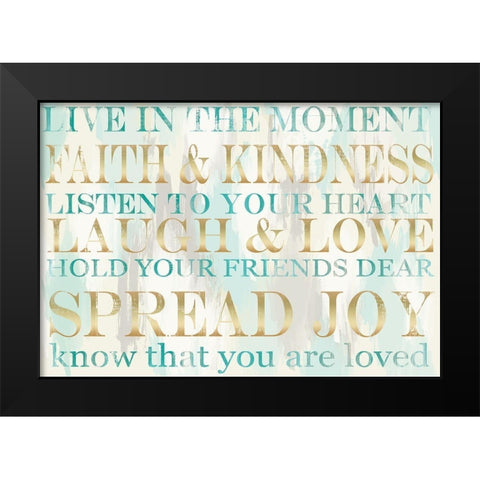 Live Inspiration 2 Black Modern Wood Framed Art Print by Allen, Candace
