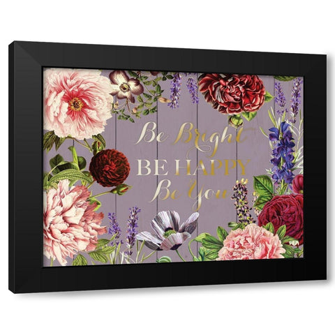 Dusty Lavender Floral 1 Black Modern Wood Framed Art Print with Double Matting by Allen, Candace