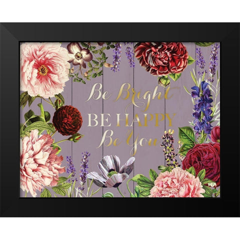 Dusty Lavender Floral 1 Black Modern Wood Framed Art Print by Allen, Candace
