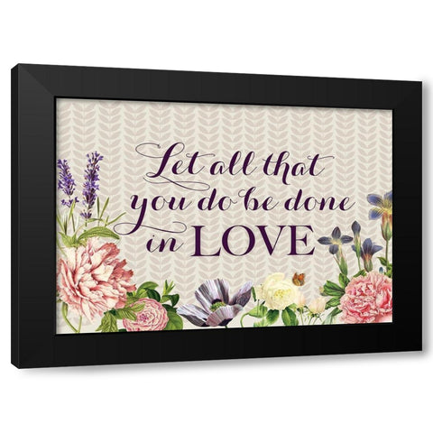 Dusty Lavender Floral 2 Black Modern Wood Framed Art Print by Allen, Candace