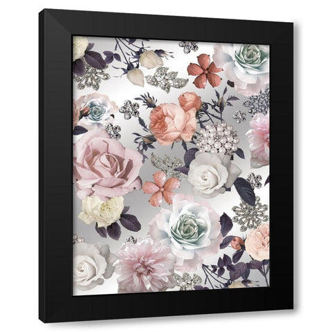 Gem Eufloria 1 Black Modern Wood Framed Art Print with Double Matting by Allen, Candace