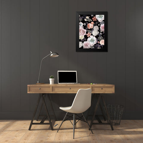 Gem Eufloria 2 Black Modern Wood Framed Art Print by Allen, Candace