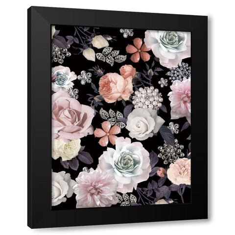 Gem Eufloria 2 Black Modern Wood Framed Art Print by Allen, Candace