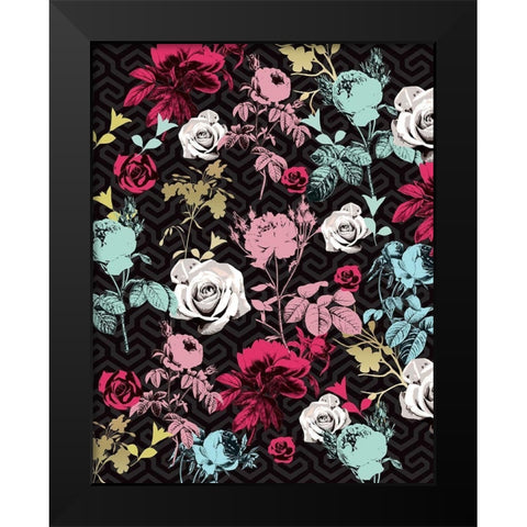 Modern Drama Fleur 1 Black Modern Wood Framed Art Print by Allen, Candace