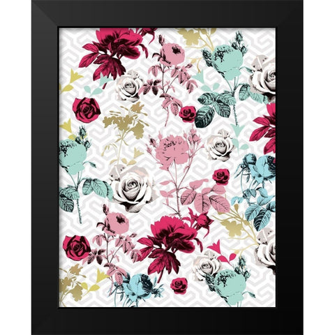 Modern Drama Fleur 2 Black Modern Wood Framed Art Print by Allen, Candace