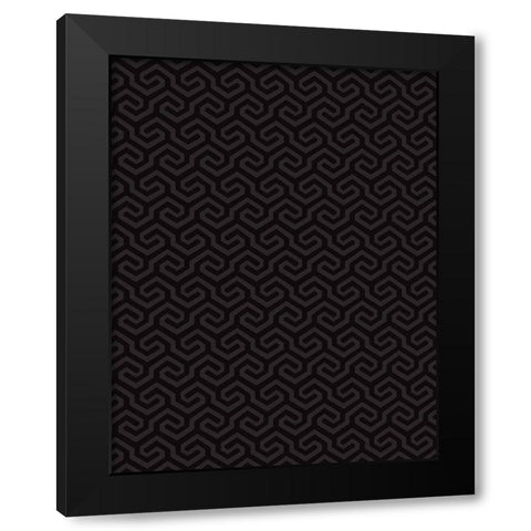 Modern Drama Fleur GEO 2 Black Modern Wood Framed Art Print with Double Matting by Allen, Candace