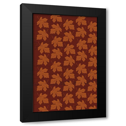 Welcome Fall Leaves 1 Black Modern Wood Framed Art Print with Double Matting by Allen, Candace