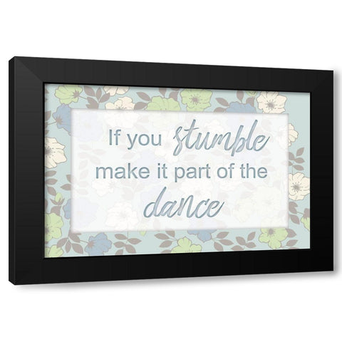 Dance Stumble 1 Black Modern Wood Framed Art Print with Double Matting by Lula Bijoux and Company