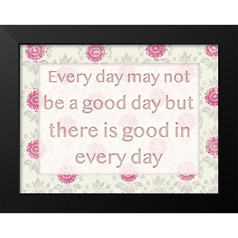 Good Days 1 Black Modern Wood Framed Art Print by Lula Bijoux and Company
