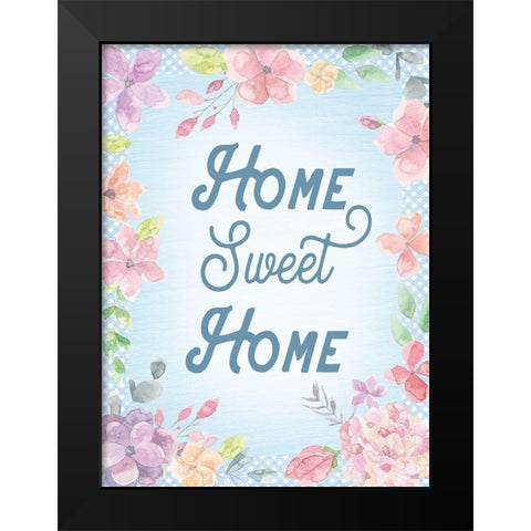Home Sweet Home 2 Black Modern Wood Framed Art Print by Lula Bijoux and Company