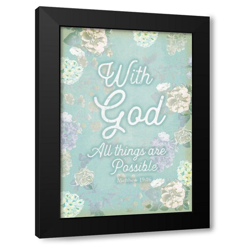 Religious 1 Black Modern Wood Framed Art Print by Lula Bijoux and Company