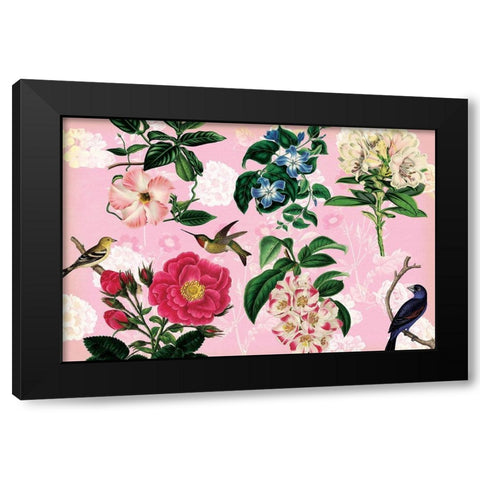 Spring Vintage Botanica 2 Black Modern Wood Framed Art Print with Double Matting by Lula Bijoux and Company