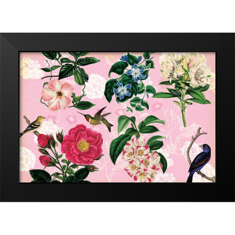 Spring Vintage Botanica 2 Black Modern Wood Framed Art Print by Lula Bijoux and Company