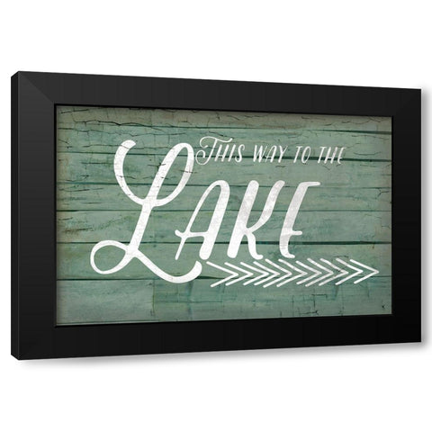 Emerald Lake Black Modern Wood Framed Art Print with Double Matting by Lula Bijoux and Company
