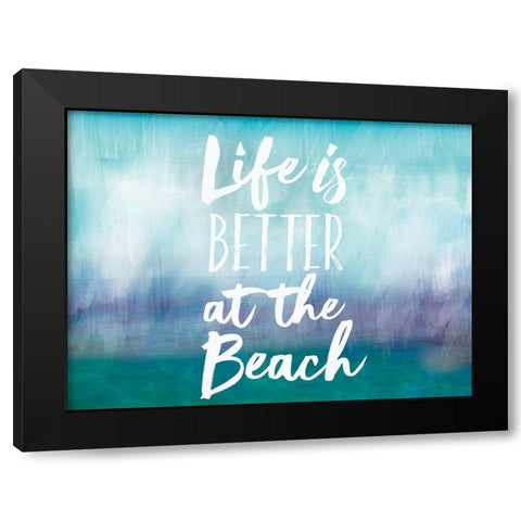 Life is Better Black Modern Wood Framed Art Print with Double Matting by Lula Bijoux and Company