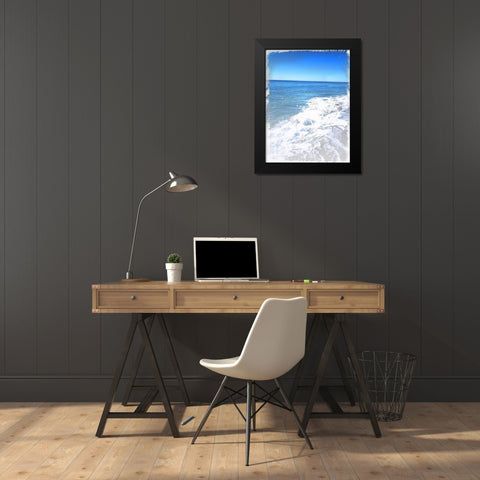 Blue Skies Black Modern Wood Framed Art Print by Lula Bijoux and Company