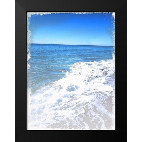 Blue Skies Black Modern Wood Framed Art Print by Lula Bijoux and Company