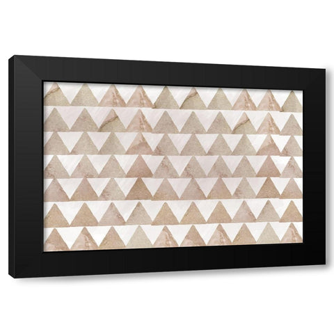Golden Abstract Black Modern Wood Framed Art Print with Double Matting by Lula Bijoux and Company