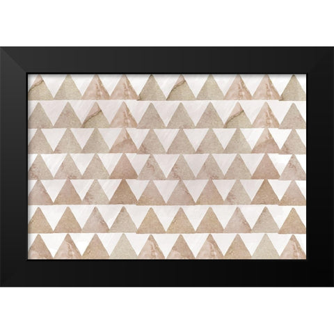 Golden Abstract Black Modern Wood Framed Art Print by Lula Bijoux and Company