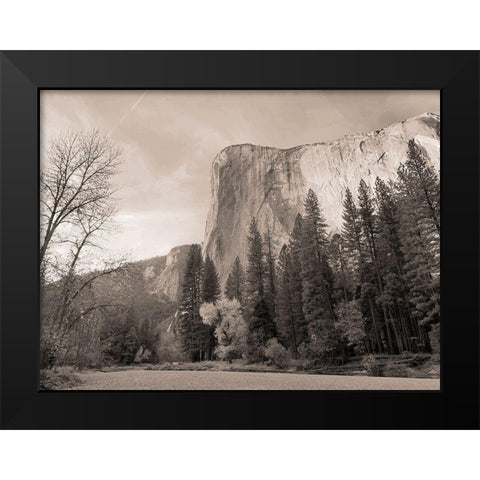 Mountain Wonder Black Modern Wood Framed Art Print by Lula Bijoux and Company
