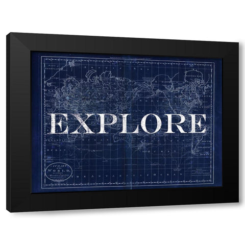 Explore Atlas Black Modern Wood Framed Art Print with Double Matting by Lula Bijoux and Company