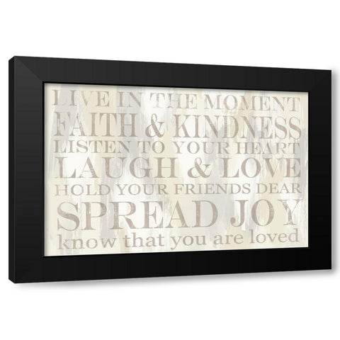 Inspiration Black Modern Wood Framed Art Print by Lula Bijoux and Company