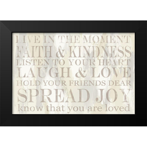 Inspiration Black Modern Wood Framed Art Print by Lula Bijoux and Company