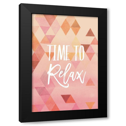 Time to Relax Black Modern Wood Framed Art Print with Double Matting by Lula Bijoux and Company