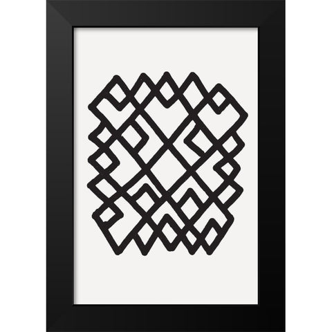 BW Minimalist 1 Black Modern Wood Framed Art Print by Lula Bijoux And Company