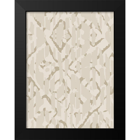 Boho Casual Beige Black Modern Wood Framed Art Print by Lula Bijoux and Company