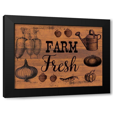 Farm Fresh 1 Black Modern Wood Framed Art Print with Double Matting by Lula Bijoux And Company
