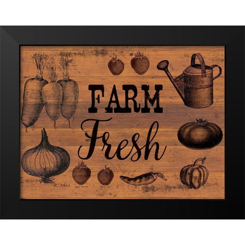 Farm Fresh 1 Black Modern Wood Framed Art Print by Lula Bijoux And Company