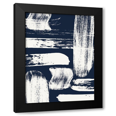 Drama Queen Stripes 2 Black Modern Wood Framed Art Print by Lula Bijoux And Company