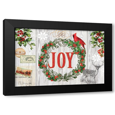 Rustic Holiday 2 Black Modern Wood Framed Art Print with Double Matting by Lula Bijoux And Company