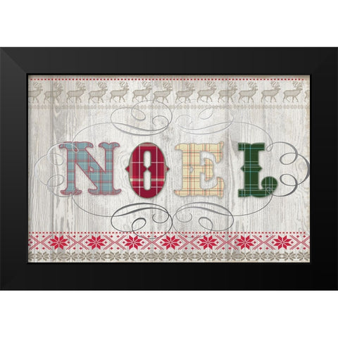 Noel Black Modern Wood Framed Art Print by Lula Bijoux And Company