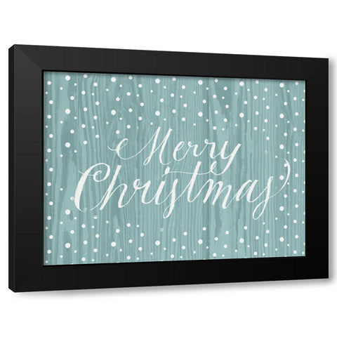 Snowfall Collection 1 Black Modern Wood Framed Art Print with Double Matting by Lula Bijoux And Company