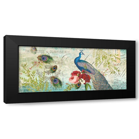 Peacock TOTE Black Modern Wood Framed Art Print with Double Matting by Allen, Candace