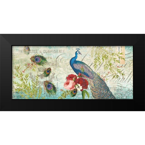 Peacock TOTE Black Modern Wood Framed Art Print by Allen, Candace