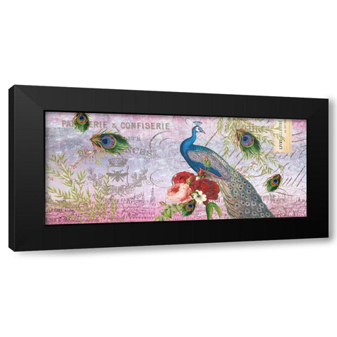 Peacock Purple Black Modern Wood Framed Art Print with Double Matting by Allen, Candace