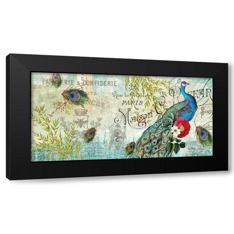 Peacock  Black Modern Wood Framed Art Print by Allen, Candace