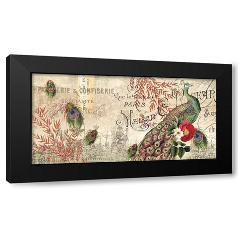Peacock SMALL Black Modern Wood Framed Art Print by Allen, Candace