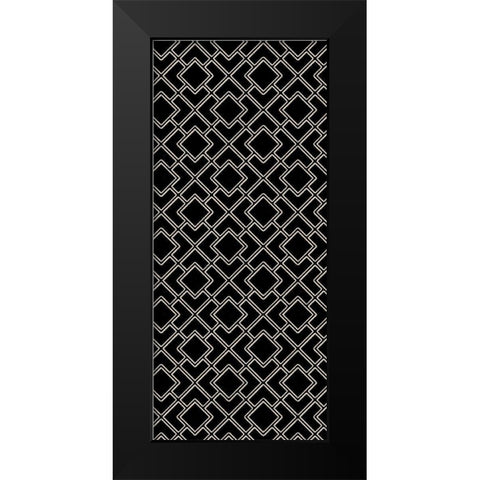 Geo Black and Gold 1 Black Modern Wood Framed Art Print by Allen, Candace