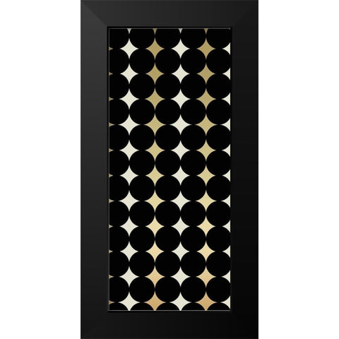 Geo Black and Gold 3 Black Modern Wood Framed Art Print by Allen, Candace